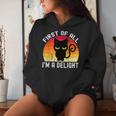 Snarky Cat First Of All I'm A Delight Sarcastic Kitty Women Hoodie Gifts for Her