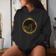 Solar Eclipse 2024 Chicken Rooster Astronomy Lovers Women Hoodie Gifts for Her