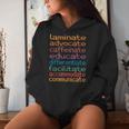 Sped Special Education Teacher Laminate Advocate Caffeinate Women Hoodie Gifts for Her