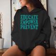 Stop The Violence Sexual Assault Awareness Groovy Educate Women Hoodie Gifts for Her