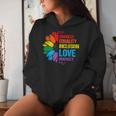 Sunflower Kindness Equality Inclusion Diversity Love Women Hoodie Gifts for Her