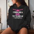 I Swim Like A Girl Try To Keep Up Swimming Swimmer Women Hoodie Gifts for Her