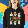 Teacher Special Education Sped Merry Christmas Cute Snowman Women Hoodie Gifts for Her