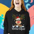 Teacher Squad Reindeer Christmas Pajamas Teacher Xmas Lights Women Hoodie Gifts for Her