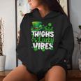 Thick Thighs Lucky Vibes St Patrick's Day Girls Women Hoodie Gifts for Her