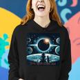Total Solar Eclipse 2024 Girl Cat Eclipse Women Hoodie Gifts for Her