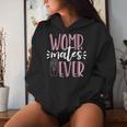 Twin Womb-Mates Baby Sibling Pregnant Quote Women Hoodie Gifts for Her