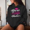 Never Underestimate Woman Master Degree Graduation Women Hoodie Gifts for Her