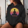 Never Underestimate A Woman With A Yoga Mat Retro Vintage Women Hoodie Gifts for Her