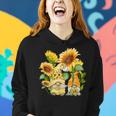 Unique Sunflower Gnome For And Hippies Floral Women Hoodie Gifts for Her