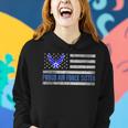 Vintage American Flag Proud Air Force Sister Veteran Day Women Hoodie Gifts for Her