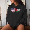 Vintage American Palestinian Flags Hearts Love Usa Women Hoodie Gifts for Her