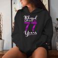 Vintage Blessed By God For 77 Years Old Happy 77Th Birthday Women Hoodie Gifts for Her