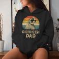 Vintage Chicken Dad Chicken Lovers Daddy Father's Day Women Hoodie Gifts for Her