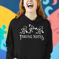 Vintage Musical Taking Notes Music Lovers Teachers Women Hoodie Gifts for Her