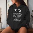 Walking My Dog Is My Cardio Lustiger Hundeliebhaber Hund Mama Hund Papa Kapuzenpullover für Damen Geschenke für Sie