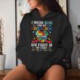 I Wear Blue For My Grandson Autism Awareness Grandma Grandpa Women Hoodie Gifts for Her