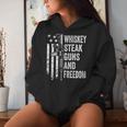 Whiskey Steak Guns And Freedom Usa Bbq Gun On Back Women Hoodie Gifts for Her