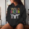 Wild Sister Zoo Theme Birthday Safari Jungle Matching Party Women Hoodie Gifts for Her