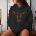 Women's With-Neck Ich Bin Der Meister Jaegermeister Papa Mama Deer Kapuzenpullover für Damen Geschenke für Sie