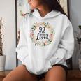 92 Years Loved 92 Year Old Floral 92Nd Birthday Women Hoodie Gifts for Her