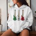 Bass Guitar Italian Flag Bassist Musician Italy Women Hoodie Gifts for Her