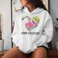 With Bin Da Kann Losgehen Flamingo With Cocktail Champagne Motif Gray Kapuzenpullover für Damen Geschenke für Sie