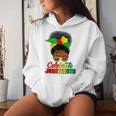 Celebrate Junenth Black Messy Bun 1865 Emancipation Women Hoodie Gifts for Her