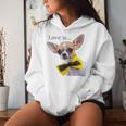 Chihuahua Hund Mama Papa Liebe Haustier Welpen ChiuauahaRaglan Kapuzenpullover für Damen Geschenke für Sie