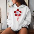 Cute Flower Atlanta Retro Baseball Lover Game Day Women Hoodie Gifts for Her