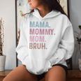 Damen Mama Mama Mama Bruh Lustigintage Groovy Muttertag Für Mama Mit-Ausschnitt Kapuzenpullover für Damen Geschenke für Sie