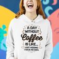 A Day Without Coffee Is Like Just Kidding Coffee Women Hoodie Gifts for Her