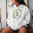 Floral Christian Pray Without Ceasing Bible Verse Motivation Women Hoodie Gifts for Her