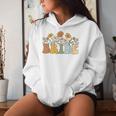 Bride Retro Groovy Bride Bachelorette Party Bridal Women Hoodie Gifts for Her