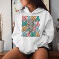Groovy Mama Checkered Leopard Bolt Lightning Flower Mom Life Women Hoodie Gifts for Her