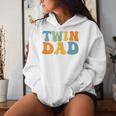 Groovy Twin Daddy Father's Day For New Dad Of Twins Women Hoodie Gifts for Her