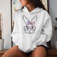 Happy Easter Cute Bunny Face Tie Dye Glasses Rabbit Girl Kid Women Hoodie Gifts for Her