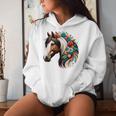 Horse Riding Equestrian Horse Portrait Western Horseback Women Hoodie Gifts for Her