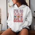 I'm So Egg-Stra Cute Bunny Egg Hunt Retro Groovy Easter Day Women Hoodie Gifts for Her