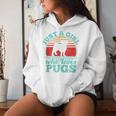 Just A Girl Who Loves Pugs Retro Vintage Style Women Women Hoodie Gifts for Her