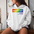Kansas City Kansas Vintage Lgbtqai Rainbow Women Hoodie Gifts for Her