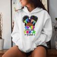 Little Miss Pre-K Grad Graduation Messy Bun Black Girls Women Hoodie Gifts for Her