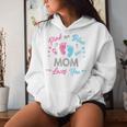 Pink Or Blue Mom Loves You Gender Reveal Women Hoodie Gifts for Her