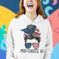 Pro Choice Af Messy Bun Us Flag Reproductive Rights Women Hoodie Gifts for Her