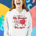 Retro Groovy I Teach The Sweetest Hearts Valentines Teachers Women Hoodie Gifts for Her