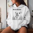 He Is Rizzin Basketball Retro Christian Religious Women Hoodie Gifts for Her