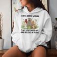 I Am A Simple Woman I Love Dogs And Believe In Jesus Women Hoodie Gifts for Her