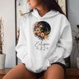Solar Eclipse With Floral Flowers Women Hoodie Gifts for Her