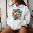 Today You Will Glow When You Show What You Know Test Teacher Women Hoodie Gifts for Her