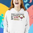 Today's Good Mood Is Sponsored By Wine & Dogs Wine Glass Dog Women Hoodie Gifts for Her